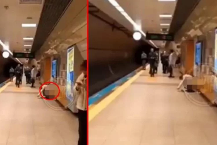 İstanbul'da metroda herkesin içinde tuvaletini yaptı!